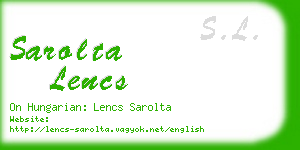 sarolta lencs business card